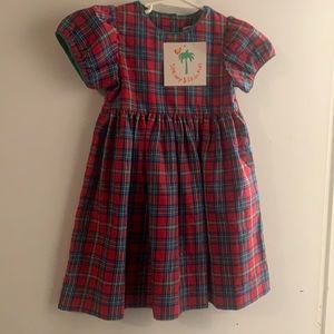 Shrimp and Grits Kids Red Plaid Dress 2T Brand New